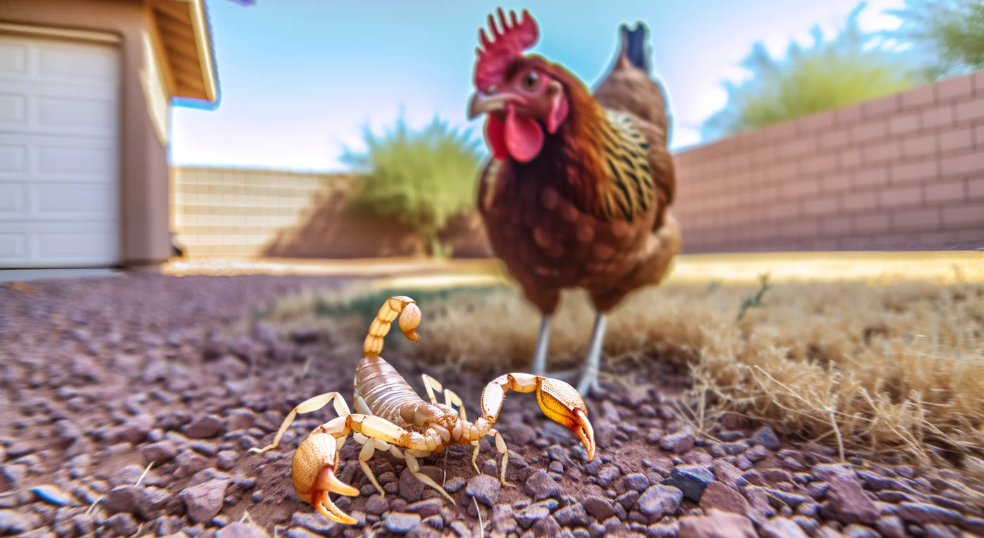 Gallinas vs. alacranes: el arma secreta del dueño de casa en el desierto